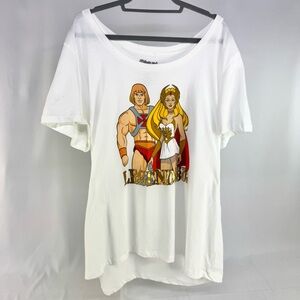 She-Ra Legends of the 80’s white short sleeve tee 3X Torrid MOTU EUC